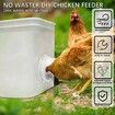 DIY Chicken Feeder No Waste - 6Pcs Automatic Poultry Feeder Port with Stopper & Hole Saw,Waterproof & Rodent Proof Gravity Chicken Feeder Kits for Buckets,Barrels,Bins,Troughs (White)