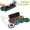 Roll Up Drum Practice Pad Midi Drum Kit with Built-in Speaker Drum Pedals Sticks Great Gift for Kids