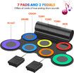 Roll Up Drum Practice Pad Midi Drum Kit with Built-in Speaker Drum Pedals Sticks Great Gift for Kids