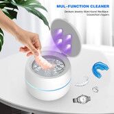 Ultrasonic UV Cleaner for Dentures, Aligner, Retainer, Whitening Trays, Night Dental Mouth Guard, Toothbrush Head, Jewelry, Diamonds,Rings