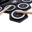 Portable Electronic Digital Drum Kit Practice 9 Pads Roll Up USB Electric Percussion Built-in Speakers Pedals Drumsticks