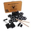 Portable Electronic Digital Drum Kit Practice 9 Pads Roll Up USB Electric Percussion Built-in Speakers Pedals Drumsticks