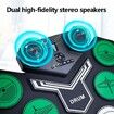 Portable Electronic Digital Drum Kit Practice 9 Pads Roll Up USB Electric Percussion Built-in Speakers Pedals Drumsticks