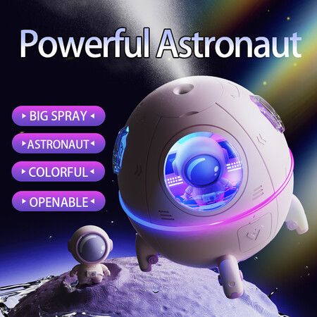 Astronaut Air Humidifier Electric Ultrasonic Aroma Essential Oil Diffuser Colorful LED Light  Mist Sprayer Gifts Color Purple