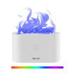 7 Color Light Aromatherapy Flame Light Quiet Mist Humidifiers Aroma Air Diffusers with Auto Shut-Off  Atomization Night Light USB Color White