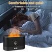 7 Color Light Aromatherapy Flame Light Quiet Mist Humidifiers Aroma Air Diffusers with Auto Shut-Off  Atomization Night Light USB Color Black