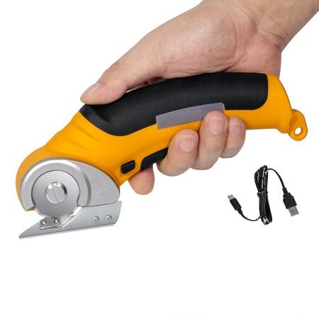 VLOXO Cordless Cardboard Cutter, Electric Fabric Cutter with Safety Lock  4.2V Electric Scissors Multi-Cutting Tools, Rechargeable Rotary Cutter
