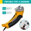 Cordless Electric Scissors,Rotary Cutter for Fabric with Safety Lock, 4.2V Cardboard Cutter Multi-Cutting Tools,Powerful Fabric Cutter for Carpet Leather Felt with Storage Box - Yellow