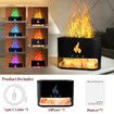 Fireplace Humidifier Crystal Salt Rock Fire Lamp Volcano Air Humidifier Flame Aroma Smell Essential Oil Diffuser for Home Color Black