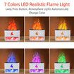 Fireplace Humidifier Crystal Salt Rock Fire Lamp Volcano Air Humidifier Flame Aroma Smell Essential Oil Diffuser for Home Color Black