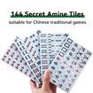 Travel Mini Mahjong Set Traditional Chinese Version Game Portable 146 Tiles Acrylic Material with Pushers