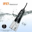 Oral Irrigator Wireless Electric with 5 Modes and 6 Nozzles Water Flosser IPX7 Waterproof USB Charging 300 ml Tooth Cleaner for Home Travel (Black)