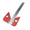 Aluminum Alloy Center Finder, Woodworking Line Gauge Gauge, 45/90 Degree Right Angle Carpenter Ruler, Removable and Replaceable Ruler