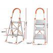 Giantz 3 Step Ladder Multi-Purpose Folding Aluminium Light Weight Non Slip Platform