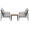 Gardeon 3PC Outdoor Furniture Bistro Set Lounge Setting Chairs Table Patio Black