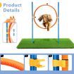 Dog Agility Equipment 7 Set Pet Obstacle Training Course Supplies Jump Puppy Hurdle Cones Weave Poles Carry Bag Water Bottle Bowl