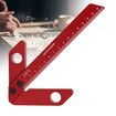 Line Gauge Center Finder, 45/90 Degree Right Angle Carpenter Ruler, Aluminum Alloy Woodworking Center Scribe Square Center Scribe