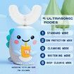 U-Shaped Electric Toothbrush for Kids with 4 Brush Heads, Kids Sonic Toothbrush with 5 Modes (6-12 Years)