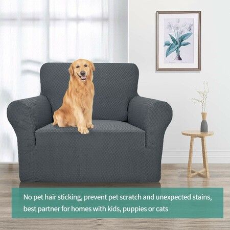Couch Cover Latest High Stretch Sofa Covers for 1 Cushion Couch, Pet Dog Cat Proof Slipcover Elastic Furniture Protector 90-140cm