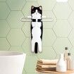 Hand Towels for Bathroom Kitchen,Cute Cat Quick-Dry Hanging Hand Towels Decorative for Bathroom Face Towels,Funny Gifts for Cat Lovers (Black And White)