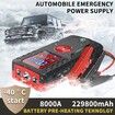 High Power Portable Jump Starter Auto 12V Emergency Starting Power Supply for Gasoline Diesel Vehicle