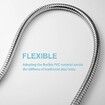 Shower Hose, Kink Free Stainless Steel Shower Hose Pet Bathing Cleaning, 1.5M Chrome