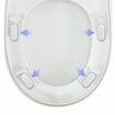 Bidet Toilet Seat Bumper for Bidet Attachment with Strong Adhesive White 4PACK