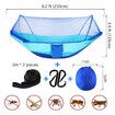 Camping Hammock with Mosquito Net, Portable Automatic Quick Open Outdoor Hammock, Nylon Parachute Material Hammocks