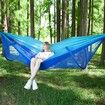 Camping Hammock with Mosquito Net, Portable Automatic Quick Open Outdoor Hammock, Nylon Parachute Material Hammocks