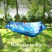 Camping Hammock with Mosquito Net, Portable Automatic Quick Open Outdoor Hammock, Nylon Parachute Material Hammocks