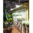 Solar Motion Sensor USB Power Security Umbrella Light,Clip Clamp on Lights Outdoor with 72 LED 4Modes Wireless Waterproof for Patio Wall Garage