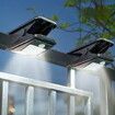 Solar Motion Sensor USB Power Security Umbrella Light,Clip Clamp on Lights Outdoor with 72 LED 4Modes Wireless Waterproof for Patio Wall Garage