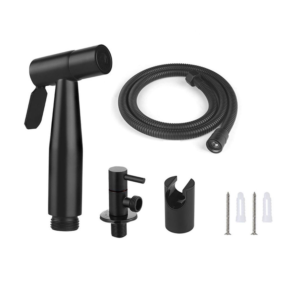 Handheld Bidet Toilet Sprayer,Premium Modern Bathroom Bidet Sprayer Set for Toilet-Adjustable Water Pressure Control,Baby Cloth Diaper Sprayer with Complete Accessories (Black)