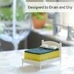 Kitchen Sponge Holder,Plastic Dish Sponge Holder for Kitchen Sink,Fits Any Standard Size Scrubby,Kitchen Sink Organizer,Decor,and Unique Gift Idea,Sponge Included