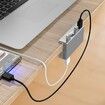 Desktop USB Hub 3.0 Clamp Design for Desk, Computer, PC, Table Edge with Durable Adjustable Clip, Space Saving Fast Transfer USB Hub