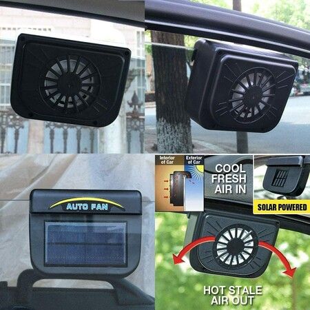 Solar Powered Car Window Windshield Auto Air Vent Cooling Fan Car Window Air Fan