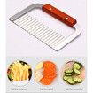 Crinkle Potato Cutter, Wavy Chopper Knife for Fruit, Vegetable, Carrot, Potato