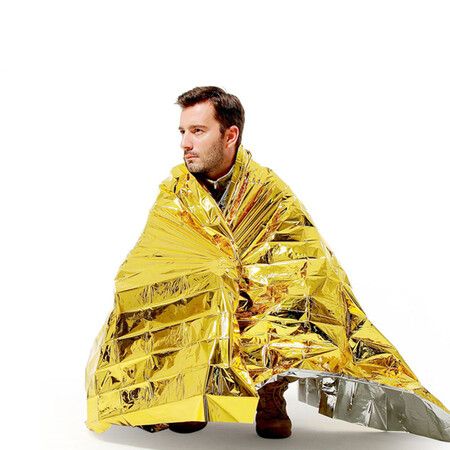 Folding Emergency Thermal Blanket Outdoor Waterproof 210Cm*130Cm Gold Survival Rescue Shelter Outdoor Camping Keep Warm