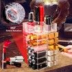 Acrylic Lipstick Tower Holder 360 Degree Rotating Makeup Cosmetic Lipsticks Organizer with 53 Slots Storage