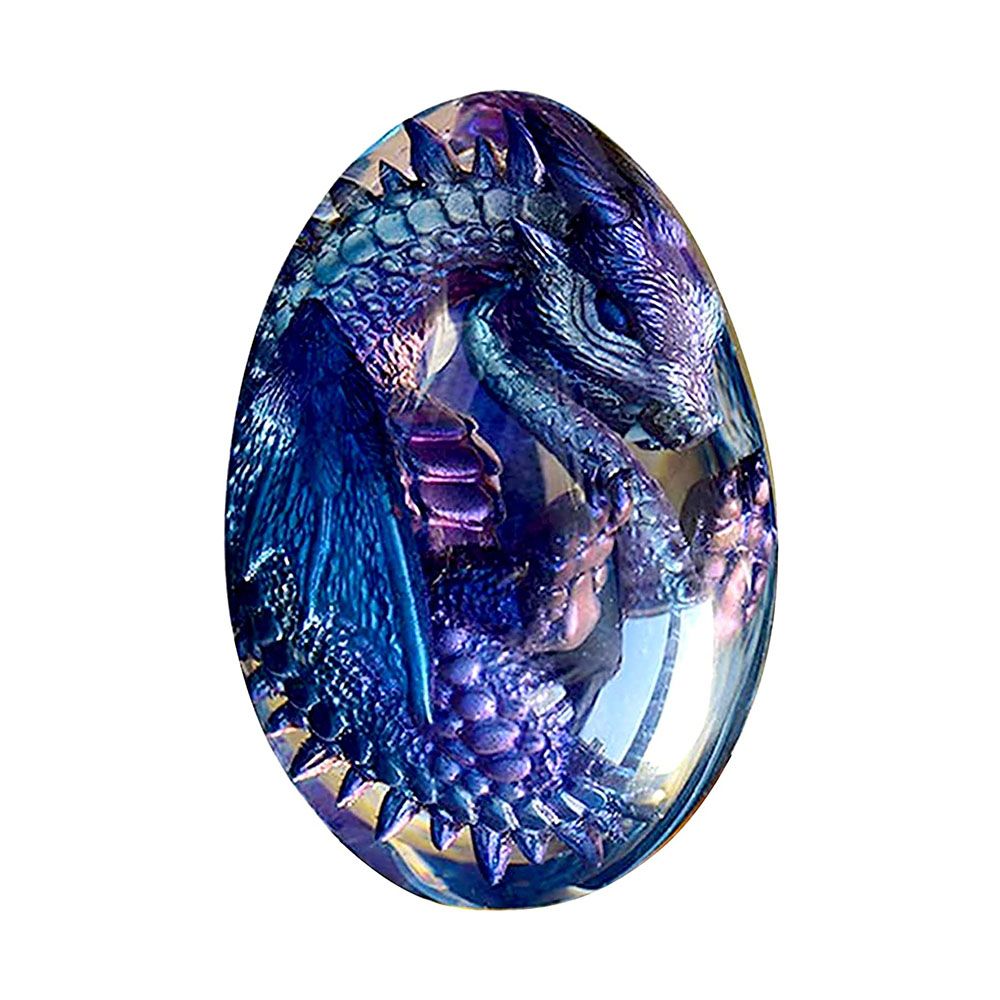 Lava Dragon Eggs Clear Dragon Egg Resin Sculpture Handmade Fire Pocket Dragon Souvenir