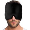 Form Fitting Head Gel Ice Cap Cold Therapy  Ice Head Wrap Ice Pack Mask Cold Cap-Black