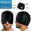 Form Fitting Head Gel Ice Cap Cold Therapy  Ice Head Wrap Ice Pack Mask Cold Cap-Black