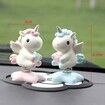 Car Accessories Dashboard Decoration Interior Decoration Swing Unicorn Desk Ornament Home Party Gift?Pink)