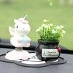 Car Accessories Dashboard Decoration Interior Decoration Swing Unicorn Desk Ornament Home Party Gift?Pink)