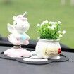 Car Accessories Dashboard Decoration Interior Decoration Swing Unicorn Desk Ornament Home Party Gift?Pink)