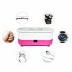 Ultrasonic Jewelry Cleaner Denture Eye Glasses Coins Silver Cleaning Machine Color Pink