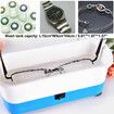 Ultrasonic Jewelry Cleaner Denture Eye Glasses Coins Silver Cleaning Machine Color Pink