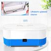 Ultrasonic Jewelry Cleaner Denture Eye Glasses Coins Silver Cleaning Machine Color Blue