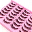 Natural Brown Lashes Wispy Faux Mink Eyelashes Cat Eye 11mm Fluffy False Lashes Natural Look 14 Pairs Strip Eyelashes Pack