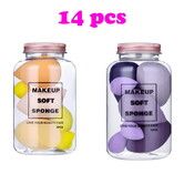 14pcs Complexion Sponge Makeup Blender Beauty Sponge Eggs For Touch Ups, Beauty Foundation  Latex Free Liquid Foundation Powder Color Random Send